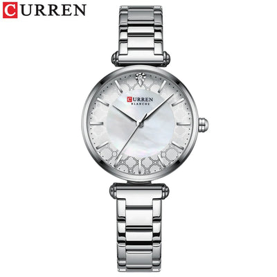CURREN Women's Stainless Steel Watch - Slim Quartz Bracelet Watch