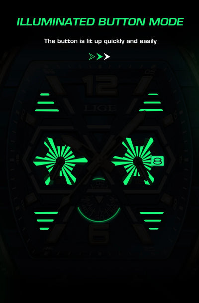 LIGE Quartz Waterproof Chronograph