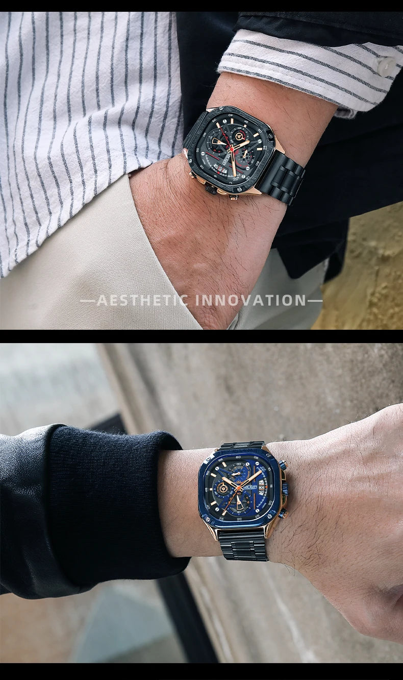 MEGIR Black Quartz Watch