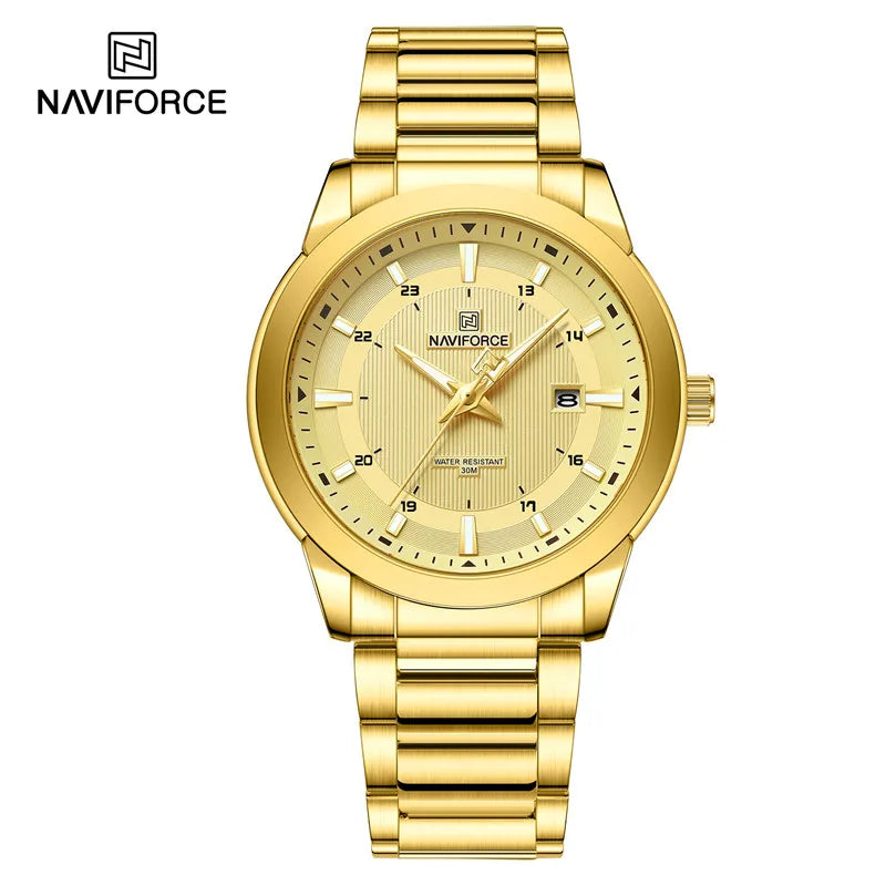 NAVIFORCE 2024 Men's Watch - Luxury Stainless Steel Sport Quartz