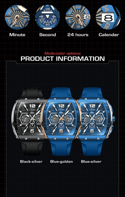 LIGE Quartz Waterproof Chronograph