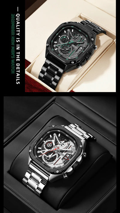 MEGIR Black Quartz Watch