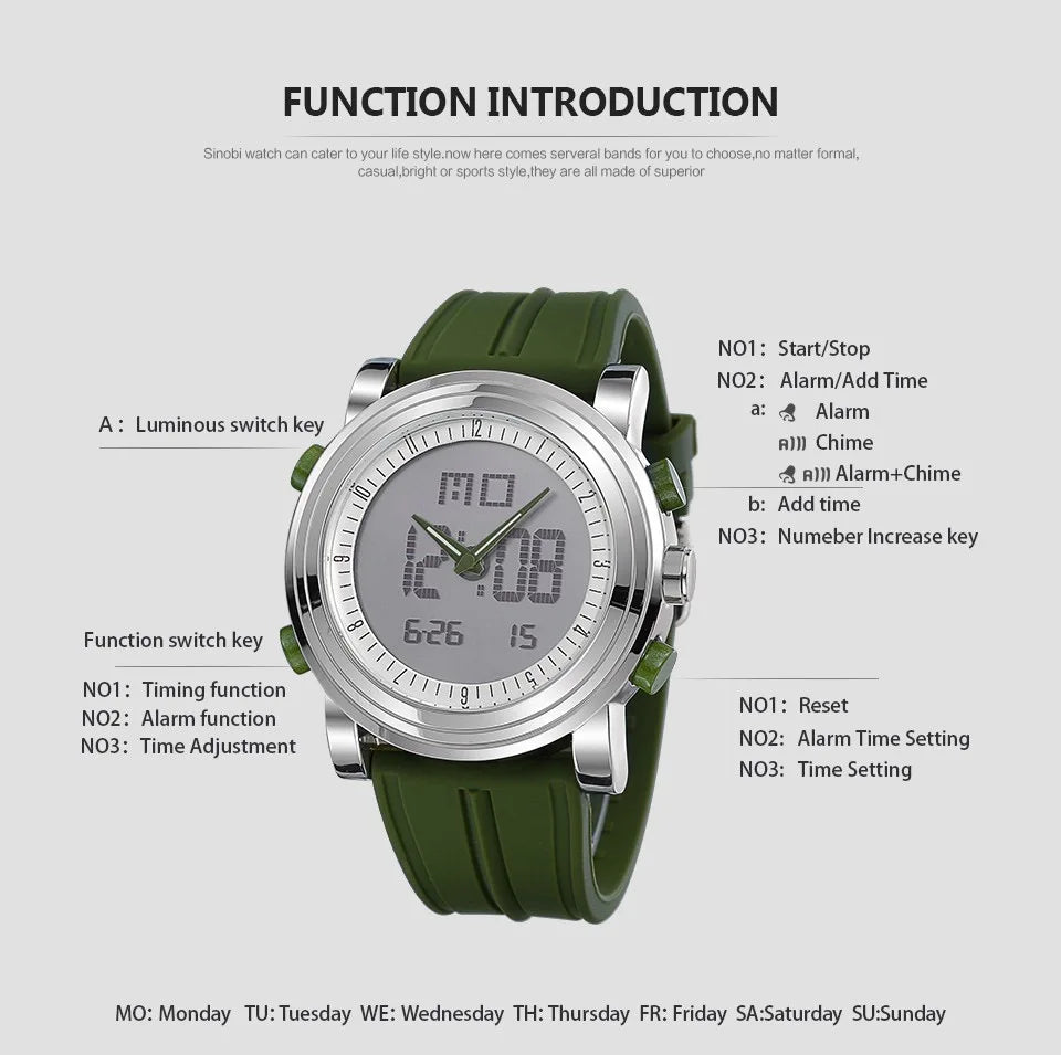 SINOBI Digital Sports  watch