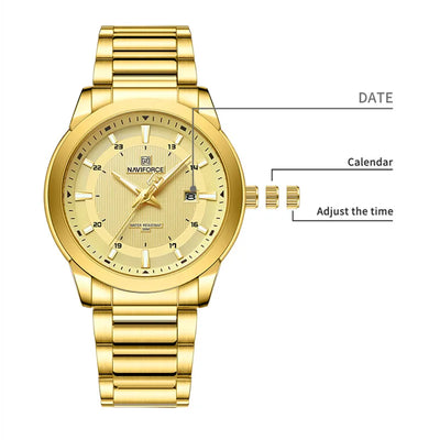 NAVIFORCE 2024 Men's Watch - Luxury Stainless Steel Sport Quartz
