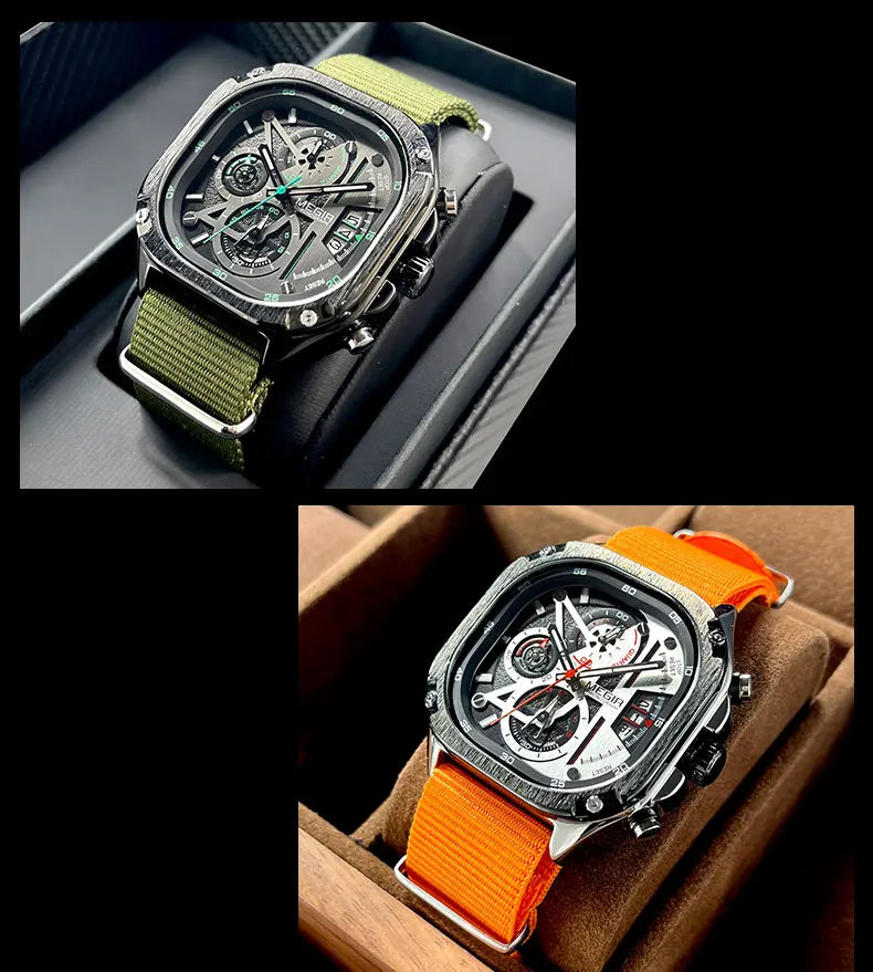 MEGIR Black Quartz Watch