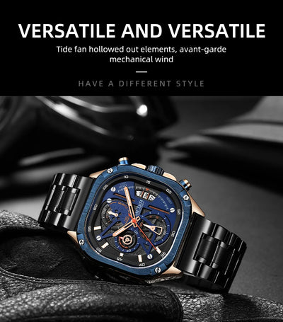 MEGIR Black Quartz Watch