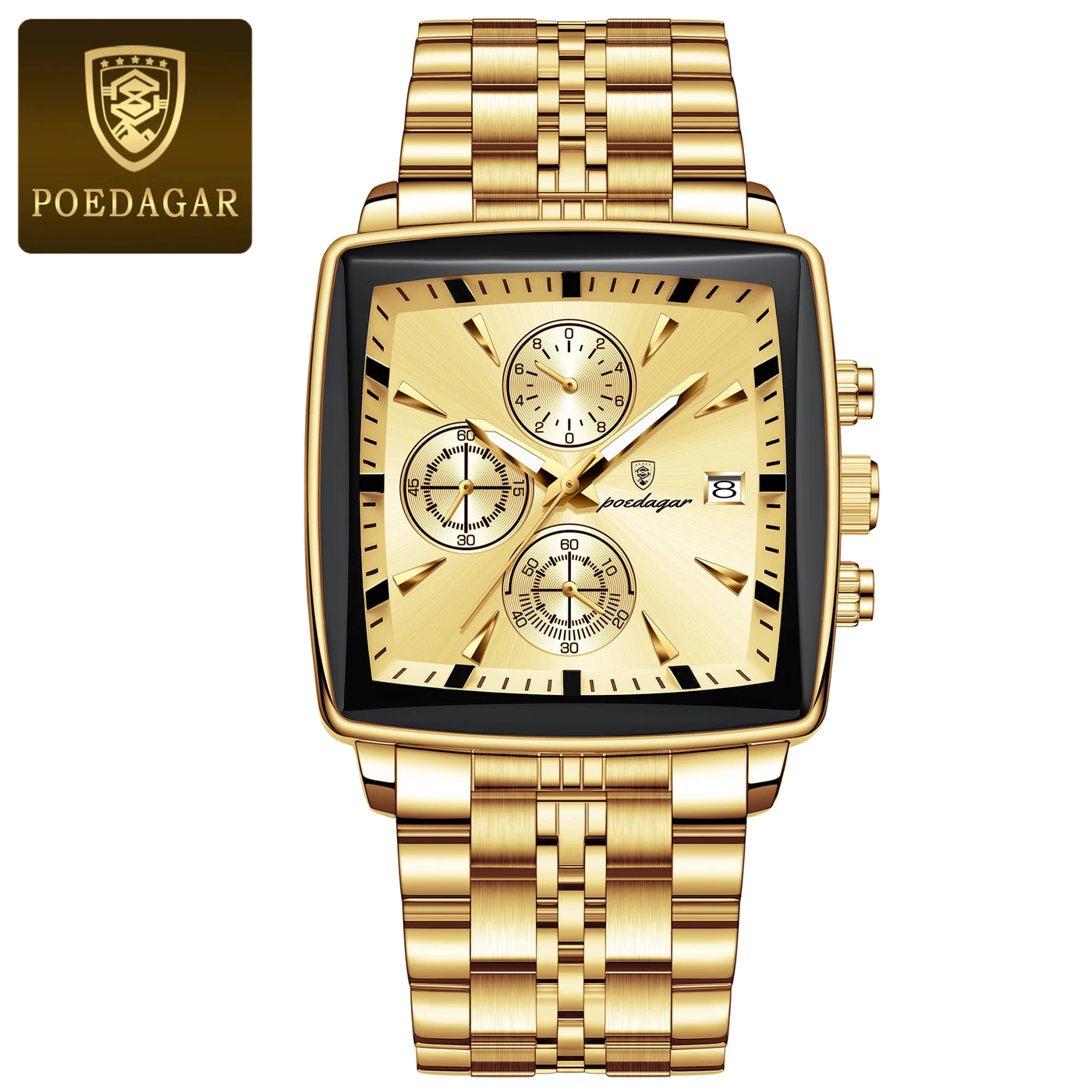 POEDAGAR Square Watch