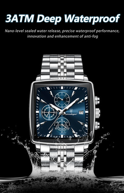 POEDAGAR Square Watch