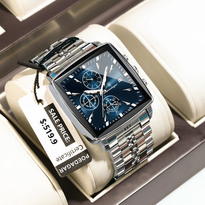 POEDAGAR Square Watch