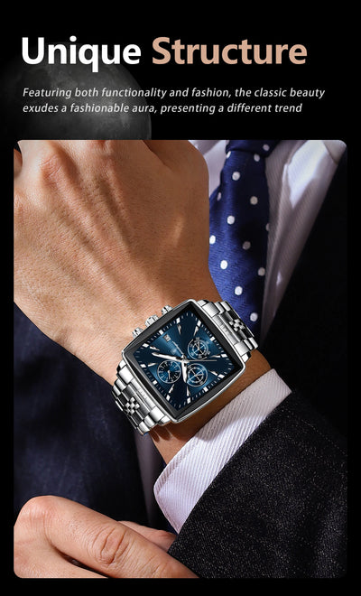 POEDAGAR Square Watch