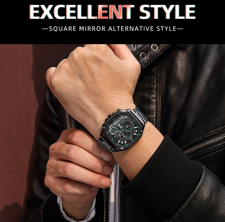 MEGIR Black Quartz Watch
