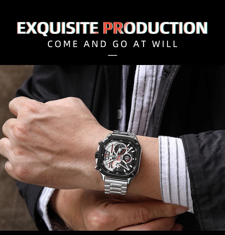 MEGIR Black Quartz Watch