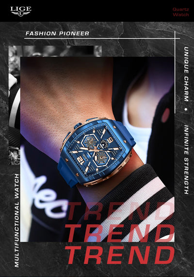 LIGE Quartz Waterproof Chronograph