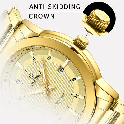 NAVIFORCE 2024 Men's Watch - Luxury Stainless Steel Sport Quartz