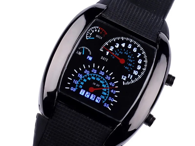 Fashion Car Design Binary Watch