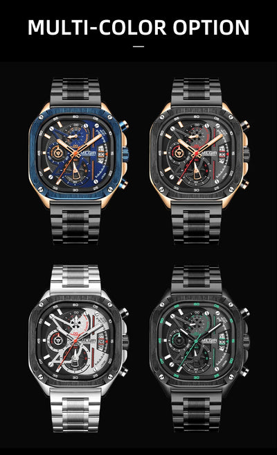 MEGIR Black Quartz Watch