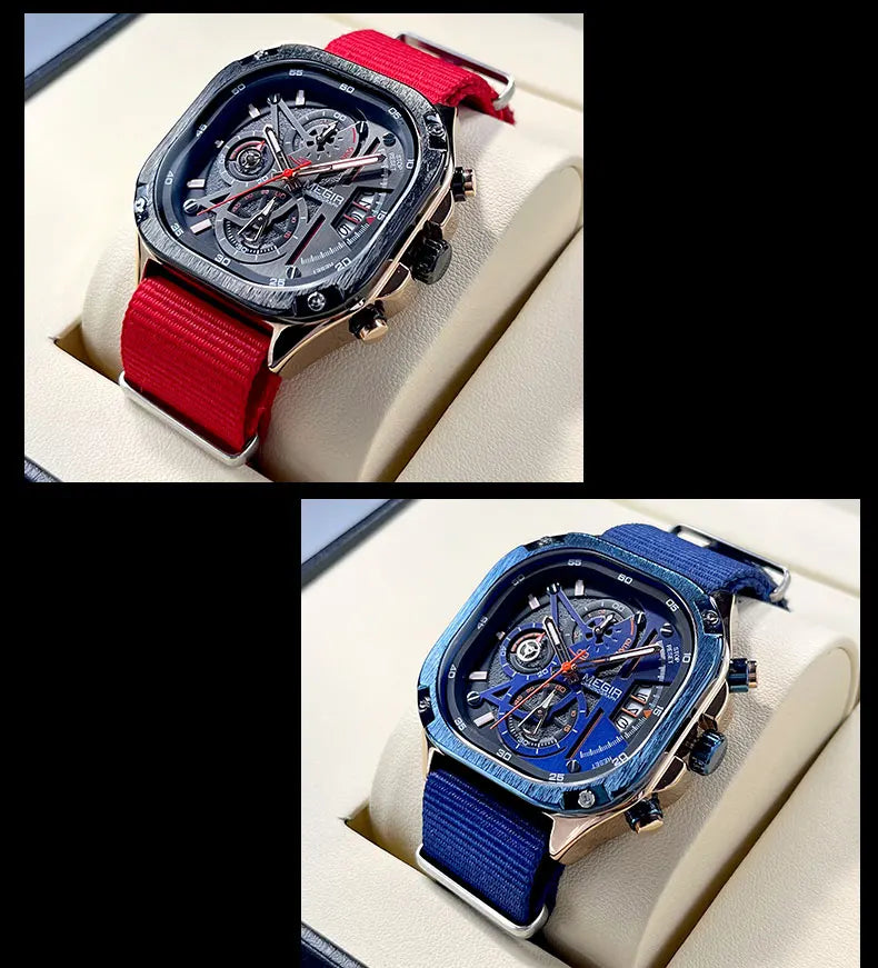 MEGIR Black Quartz Watch