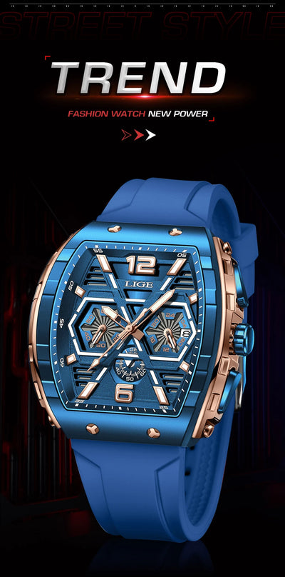 LIGE Quartz Waterproof Chronograph