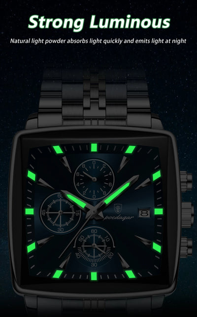 POEDAGAR Square Watch