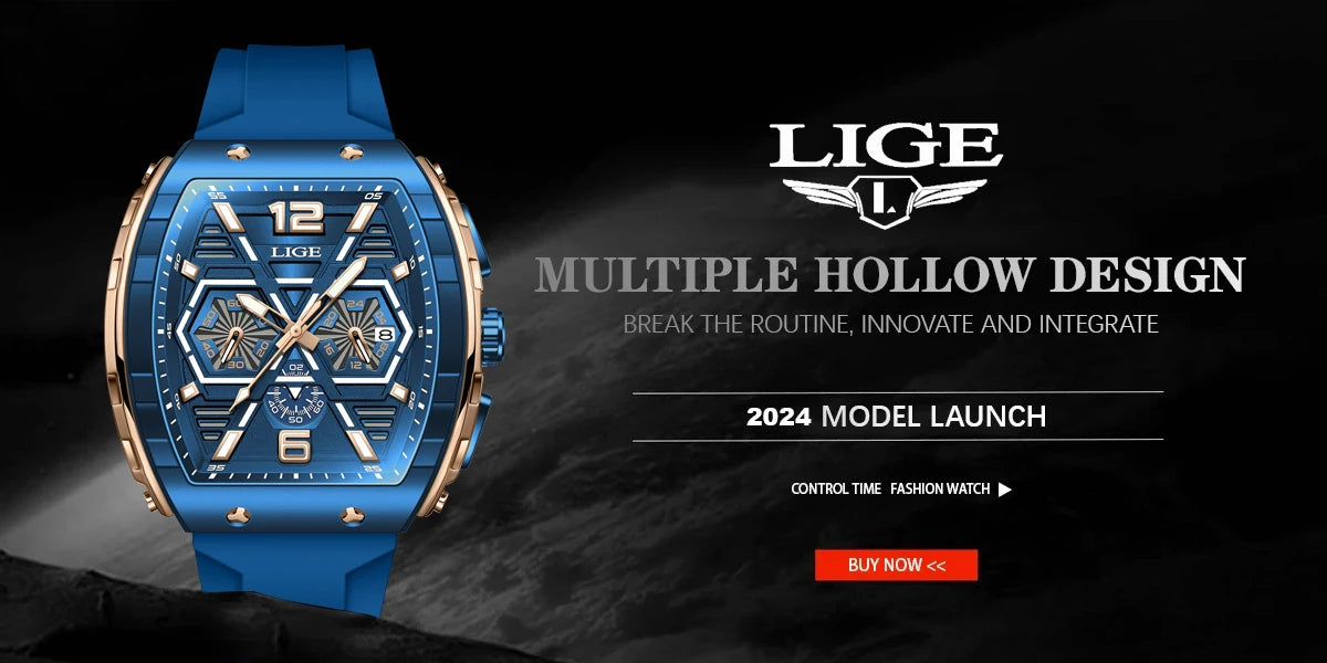 LIGE Quartz Waterproof Chronograph