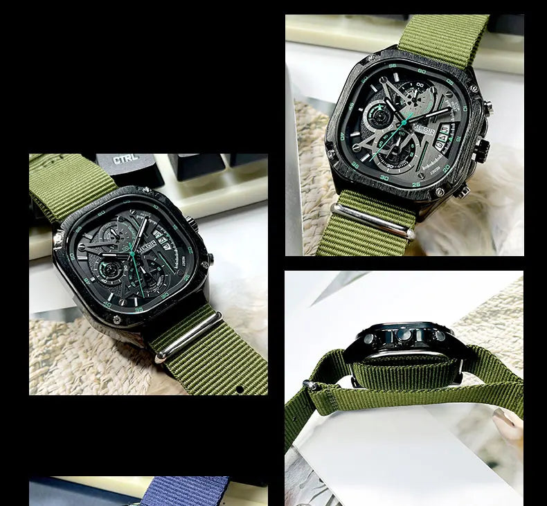 MEGIR Black Quartz Watch