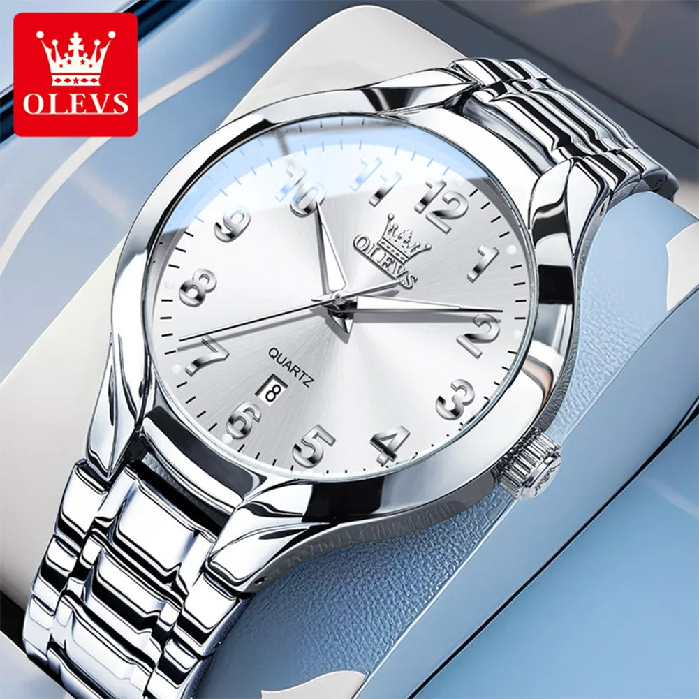 OLEVS 3650 Men's Gold Watch - Classic Luxury Quartz Wristwatch